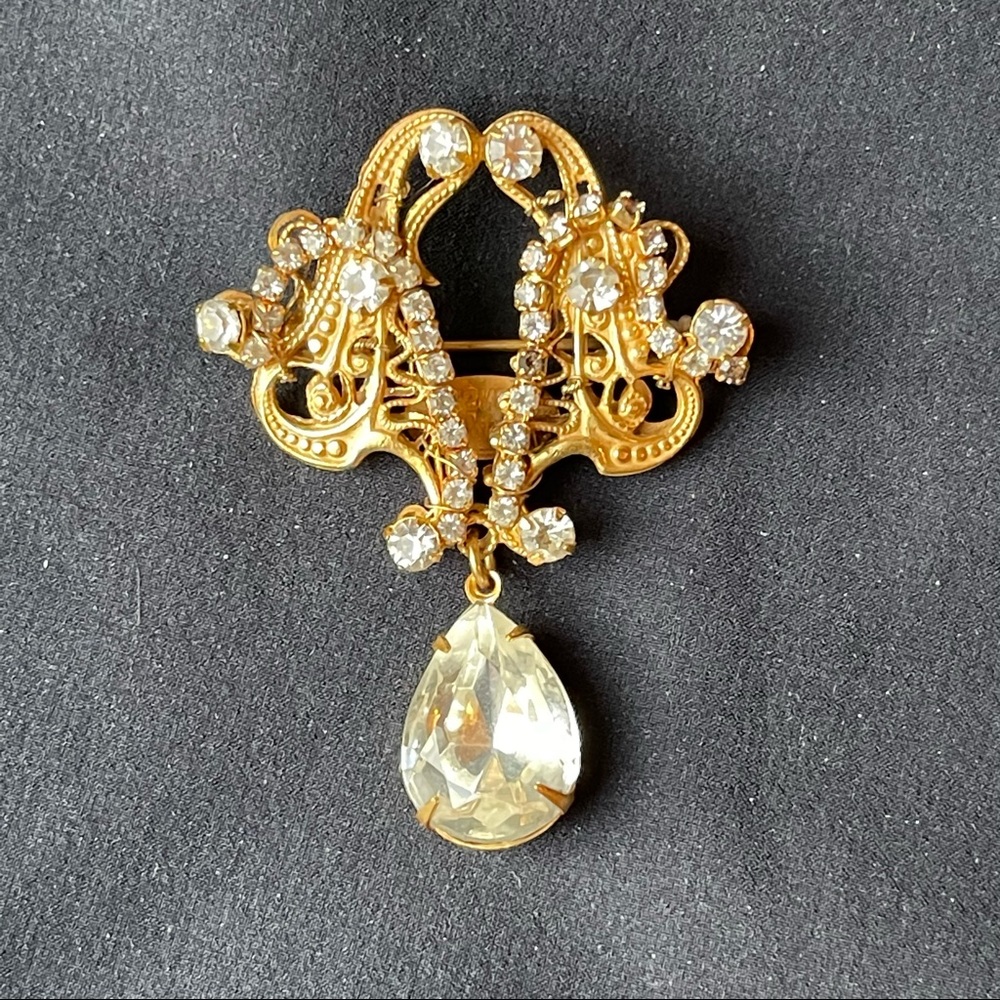 Vintage Miriam Haskell brooch note update and additional pics